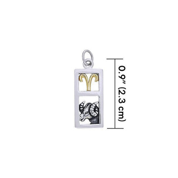 Aries Silver and 14k Gold accent Charm MCM295 - Jewelry